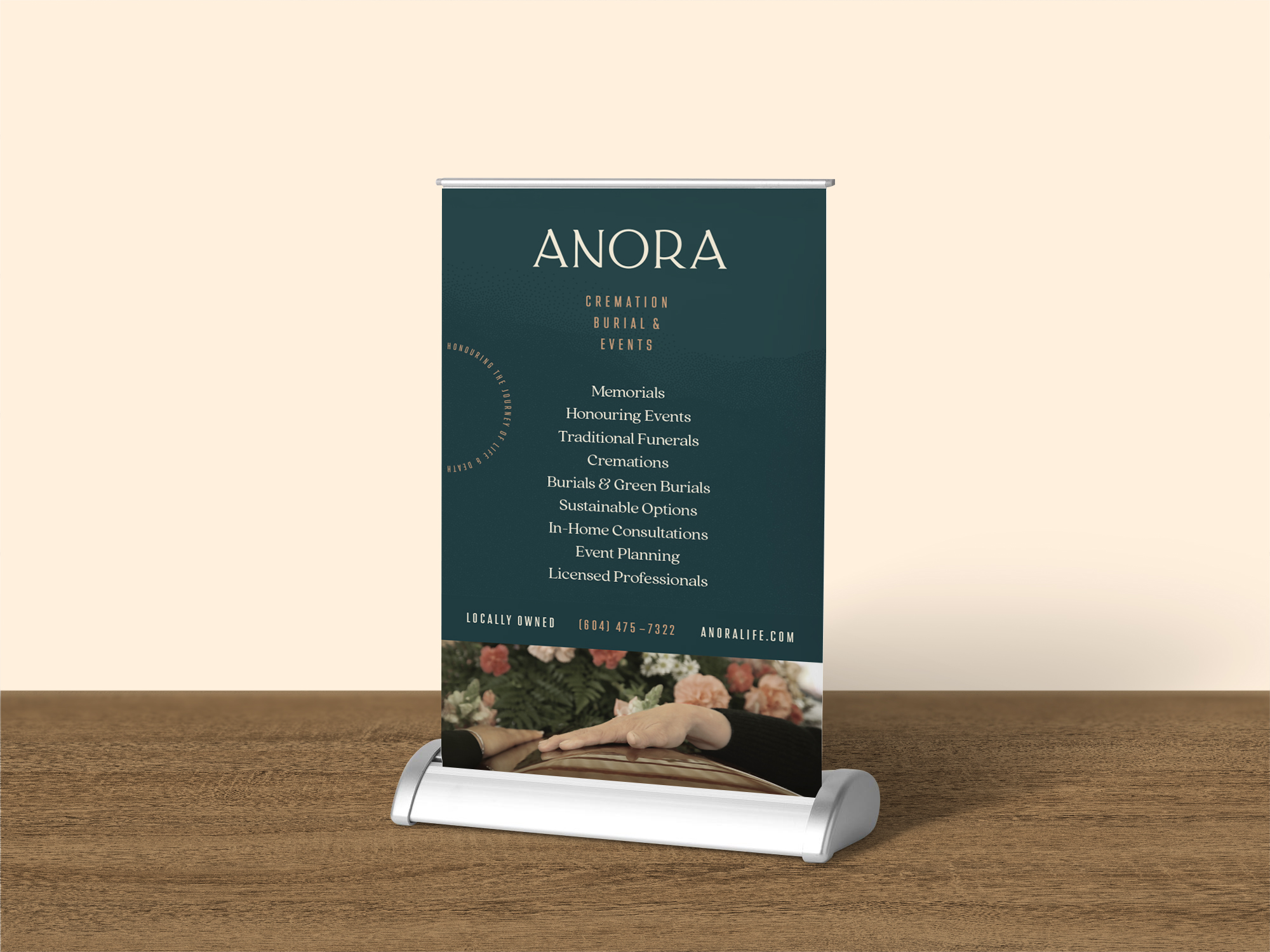 Anora Small Stand Up Banner