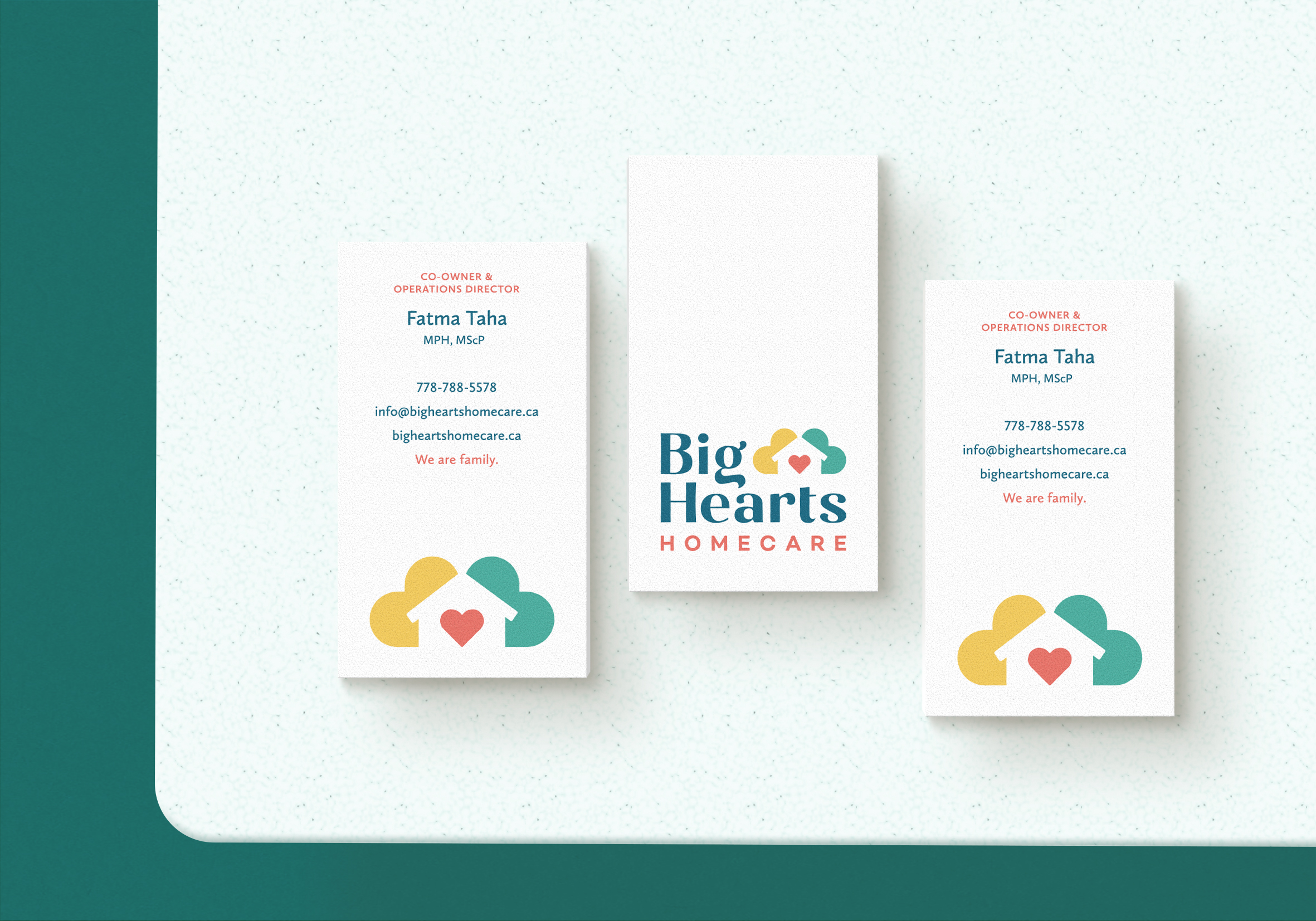 Big Hearts Homecare Business Card