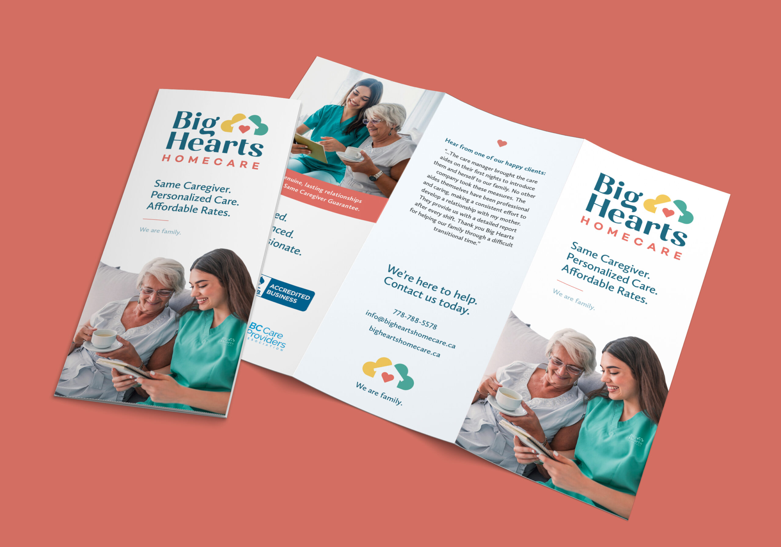 Big Hearts Homecare Brochure Design