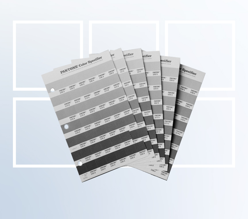 Illustration showing colour swatches